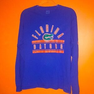 Blue Florida Gators Long Sleeve Shirt Woman’s Medium 8/10 w Free Pencil Case